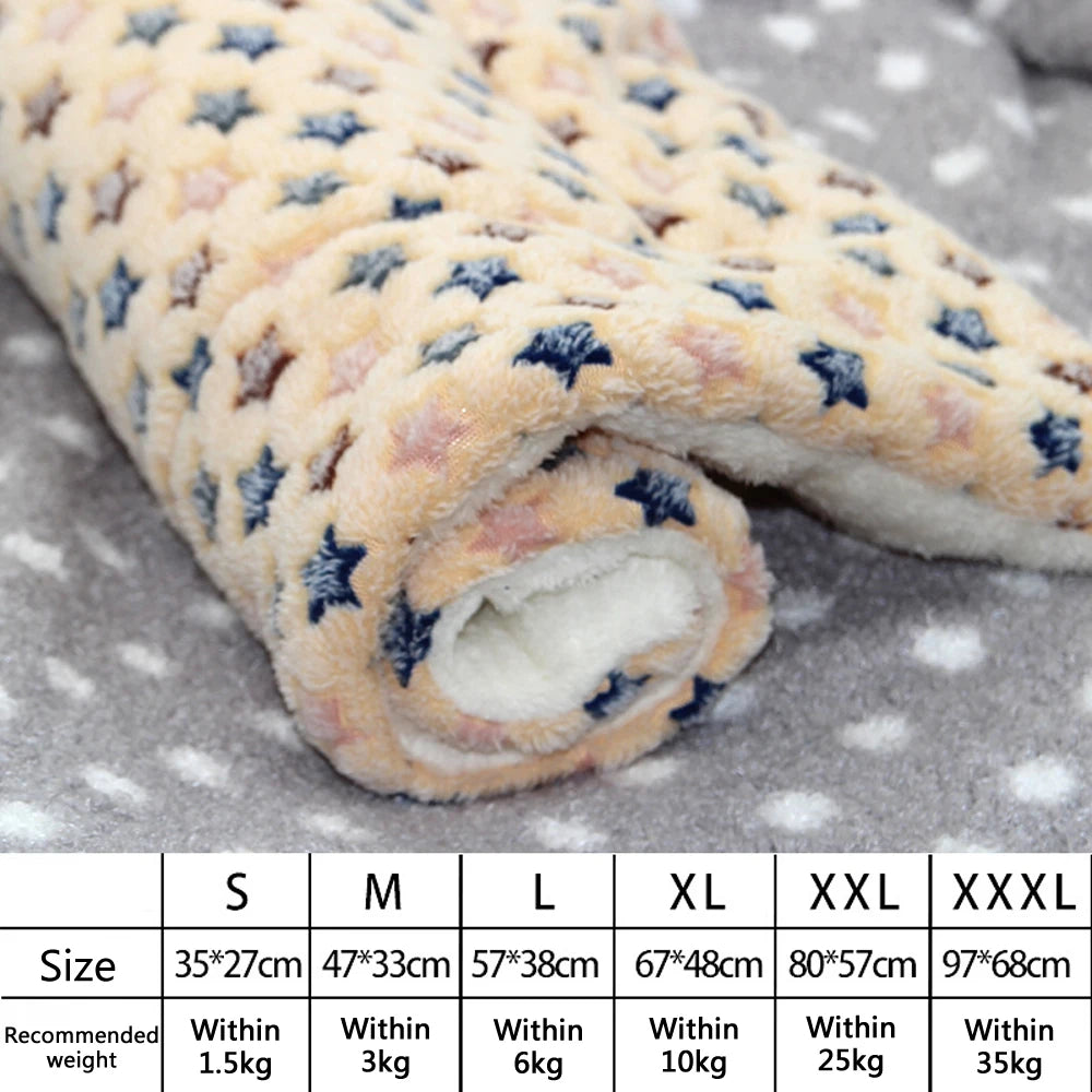 Flannel Pet Mat – Thick Sleeping Bed for Dogs & Cats