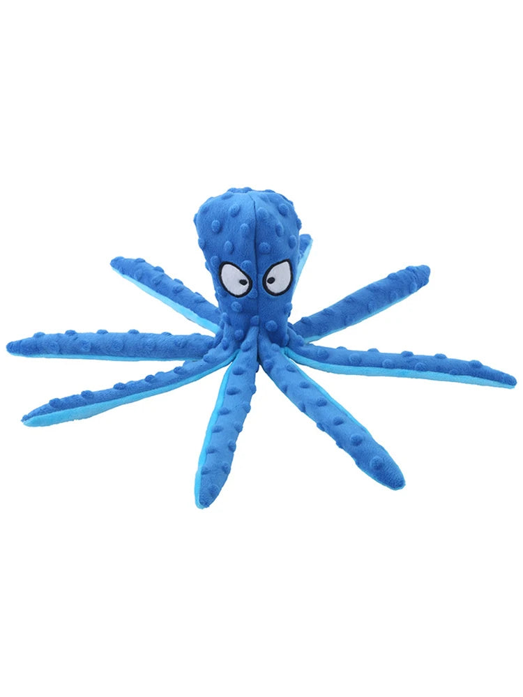 Cartoon Plush Pet Toy – Sound-Making Fish & Octopus for Cats & Dogs