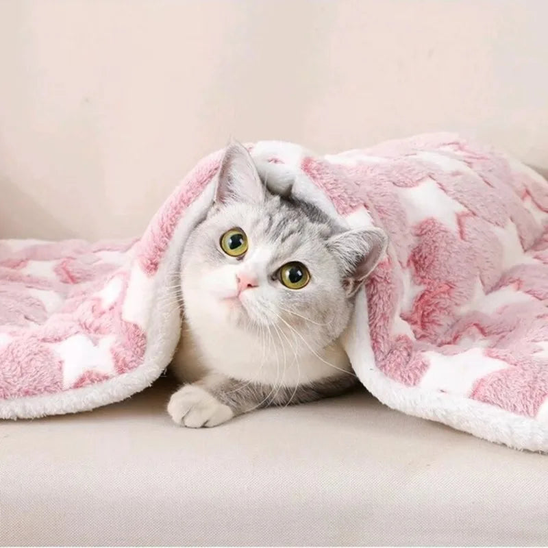 Flannel Pet Mat – Thick Sleeping Bed for Dogs & Cats