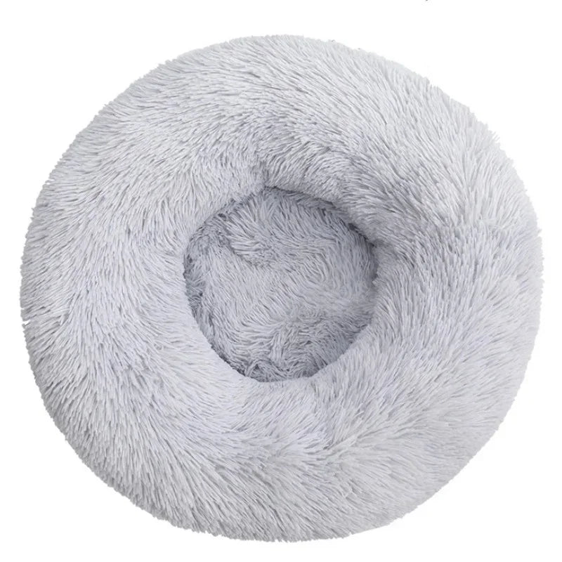Round Plush Pet Bed – Super Soft Dog & Cat Bed 40–90cm