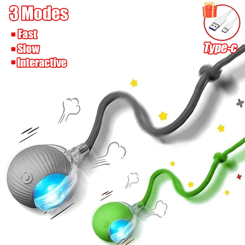 Interactive Rolling Ball Toy – Smart Rechargeable Pet Toy for Cats & Dogs