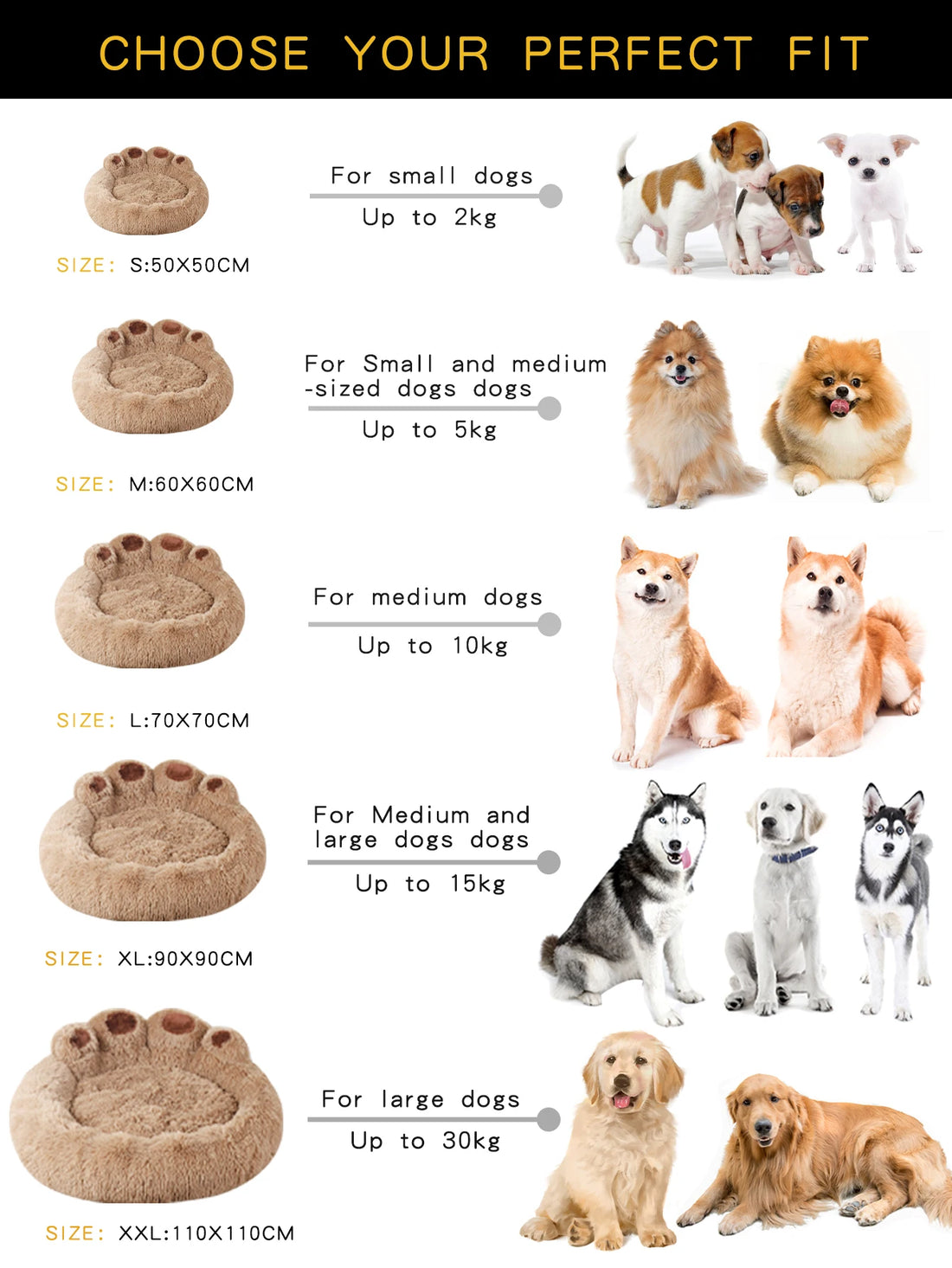Fluffy Dog & Cat Bed – Large Pet Sofa & Kennel Mat