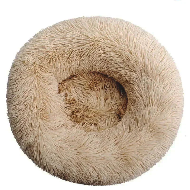 Round Plush Pet Bed – Super Soft Dog & Cat Bed 40–90cm