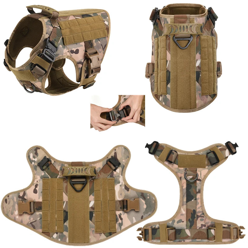 Tactical Military Dog Vest & Leash Set