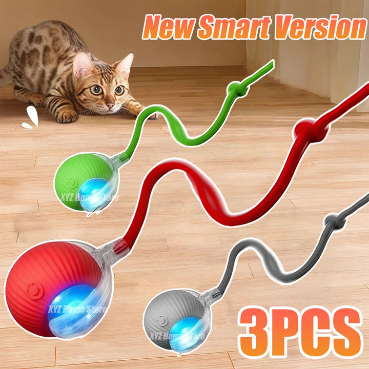 Interactive Rolling Ball Toy – Smart Rechargeable Pet Toy for Cats & Dogs