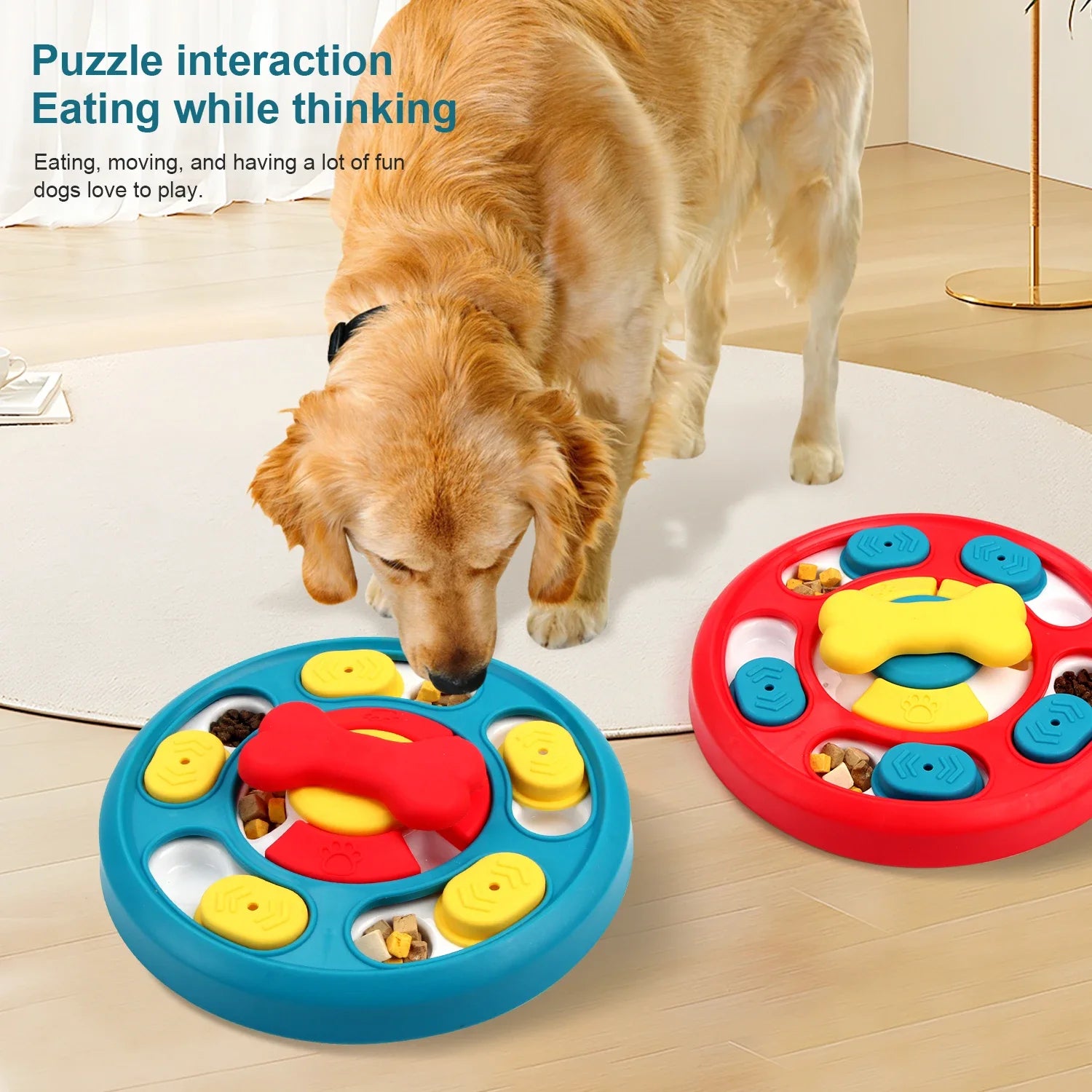 Interactive Dog Puzzle Toy – Slow Feeder & IQ-Boosting Food Dispenser