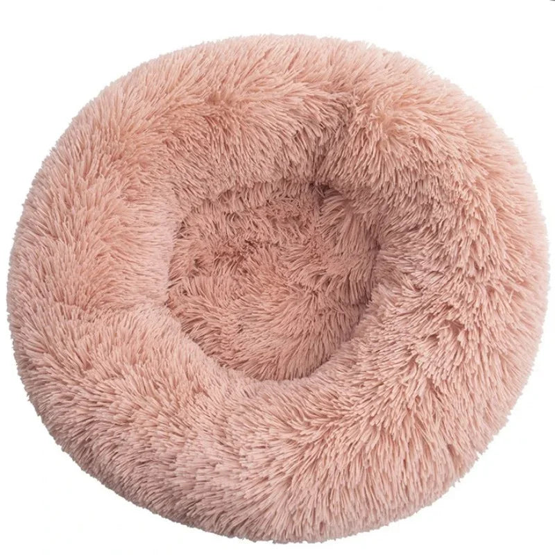 Round Plush Pet Bed – Super Soft Dog & Cat Bed 40–90cm