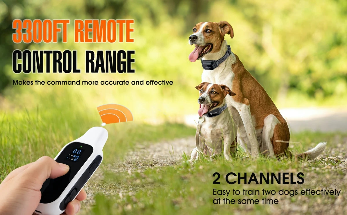800m Digital Dog Training Collar – Waterproof Remote with LCD