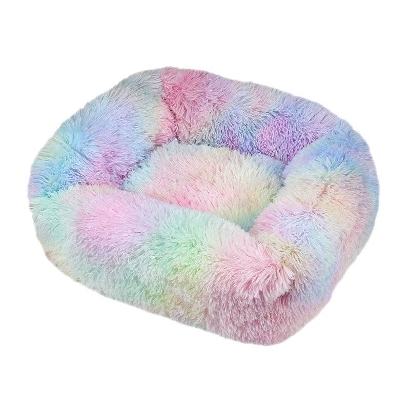 Rectangle Plush Pet Bed – Warm Winter Mat for Cats & Dogs