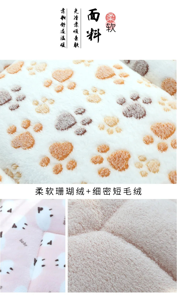 Double-Sided Plush Pet Mat – Warm Sleeping Bed for Cats & Small Dogs