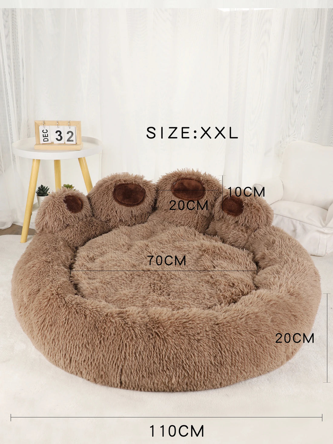 Fluffy Dog & Cat Bed – Large Pet Sofa & Kennel Mat