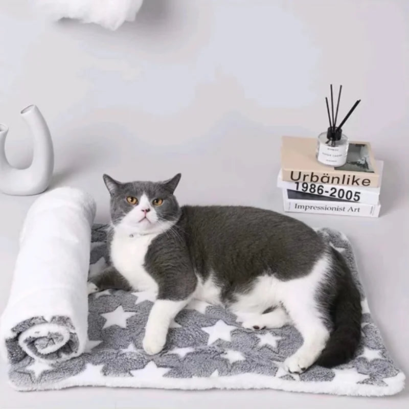 Flannel Pet Mat – Thick Sleeping Bed for Dogs & Cats
