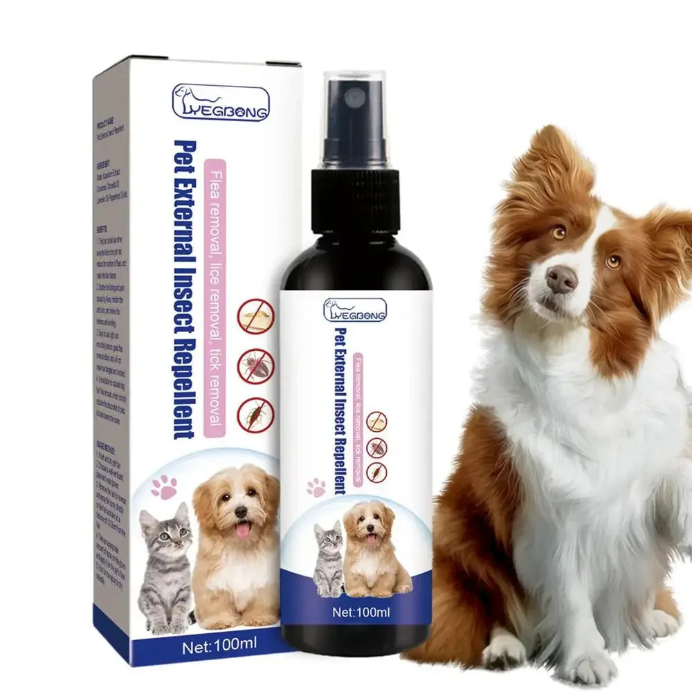 Anti-Flea & Tick Drops – 100ml Insecticide for Dogs & Cats