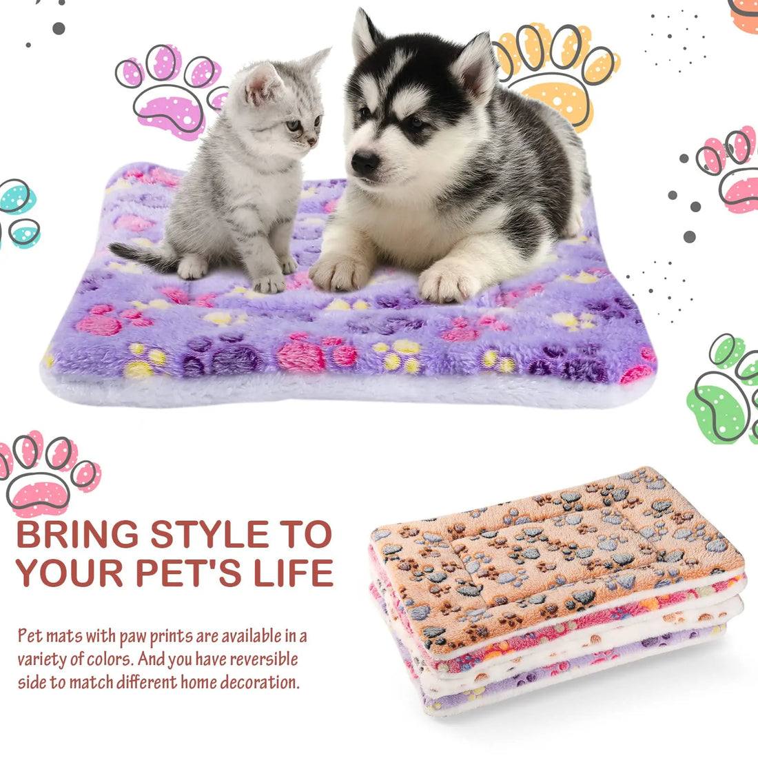 Pet Sleeping Mat – Washable Dog & Cat Bed Cushion
