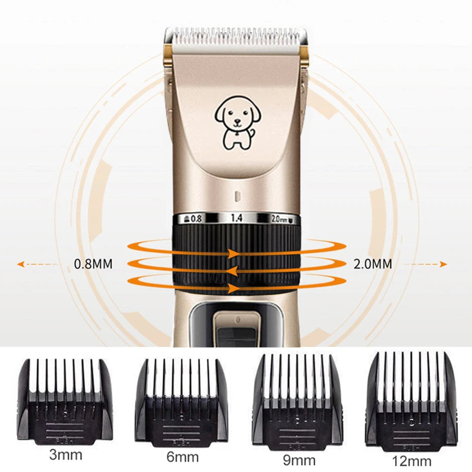 Professional All-Metal Pet Hair Clipper – Rechargeable & Low Noise