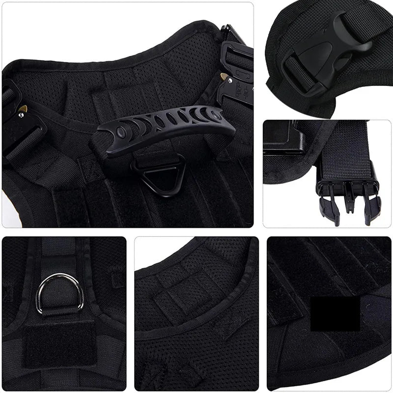 Tactical Military Dog Vest & Leash Set