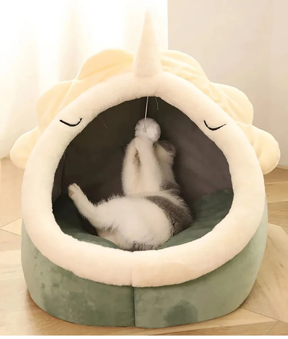 Washable Pet Lounger Cushion – Cozy Cat & Small Dog Bed