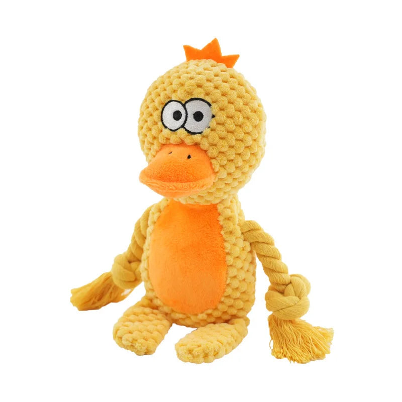 Indestructible Plush Dog Toy – Bite-Resistant Squeaker for Puppies