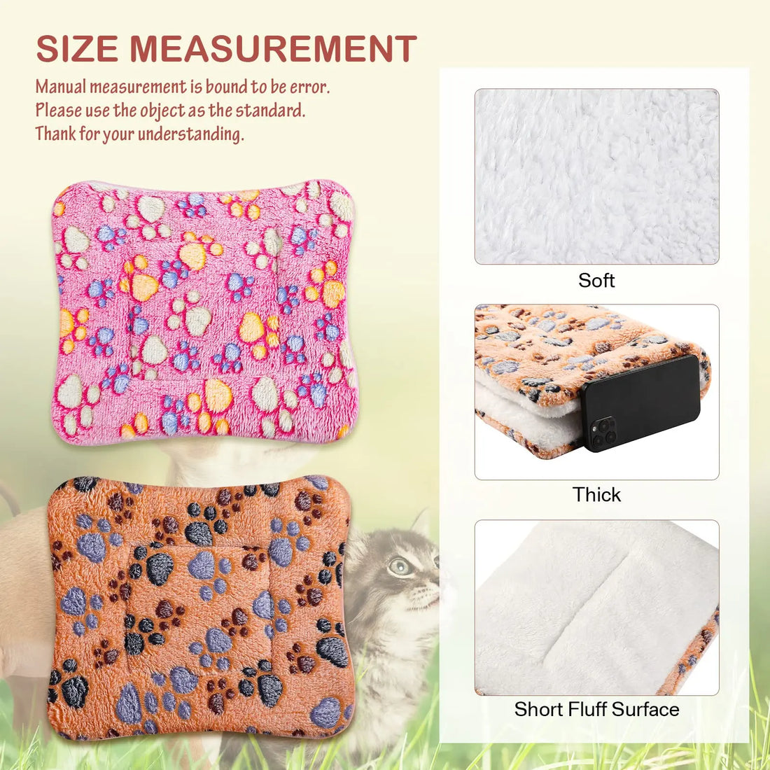 Pet Sleeping Mat – Washable Dog & Cat Bed Cushion