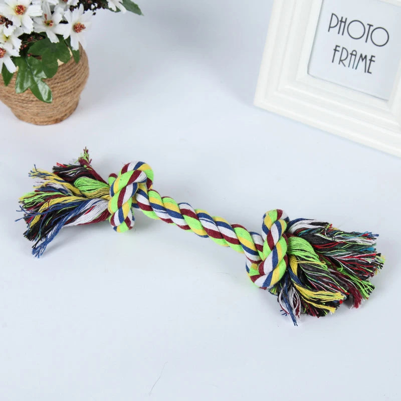 Double Knot Cotton Rope Toy – Bite-Resistant for Dogs & Cats