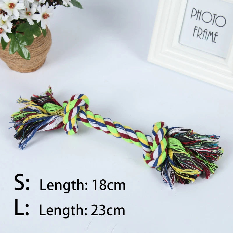 Double Knot Cotton Rope Toy – Bite-Resistant for Dogs & Cats