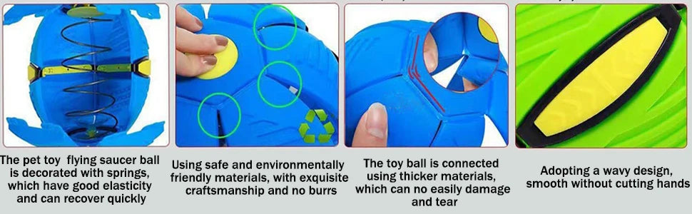 Flying Saucer Bouncing Ball – Durable Elastic Dog & Kids Toy