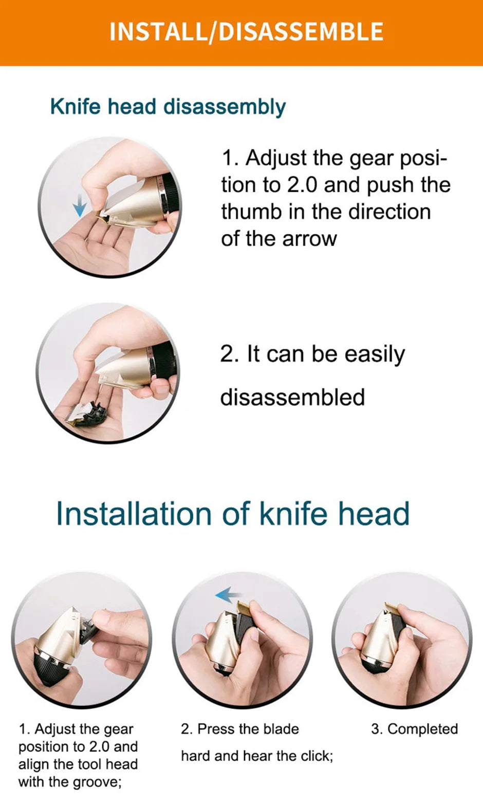 Professional All-Metal Pet Hair Clipper – Rechargeable & Low Noise