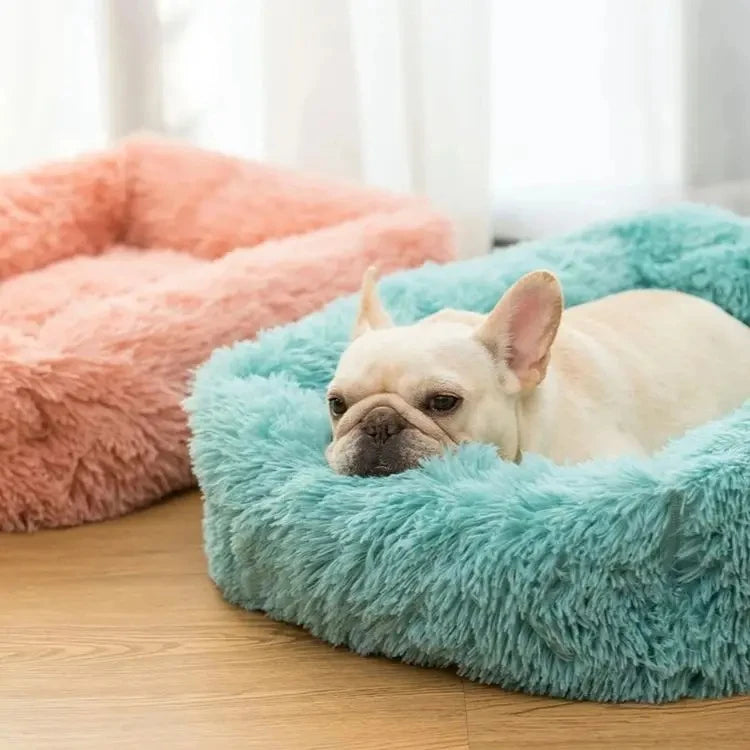 Rectangle Plush Pet Bed – Warm Winter Mat for Cats & Dogs
