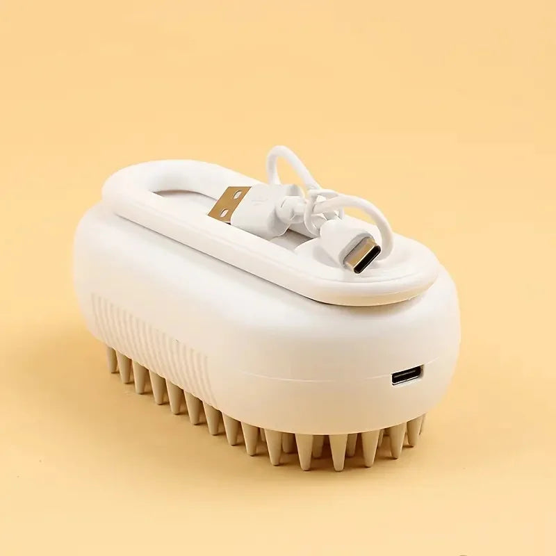 Steam Spray Pet Brush – Rotatable Hair Removal Comb for Cats & Dogs
