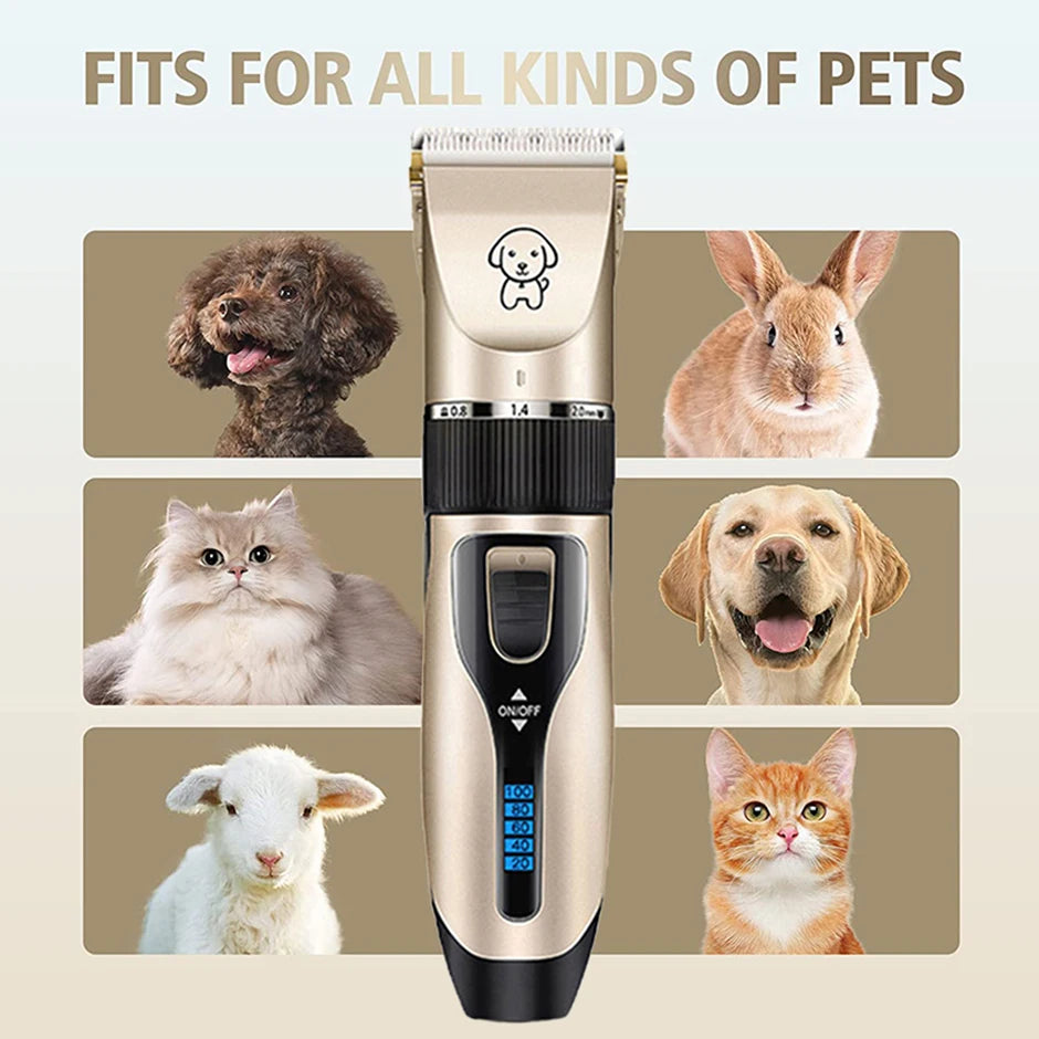 Professional All-Metal Pet Hair Clipper – Rechargeable & Low Noise