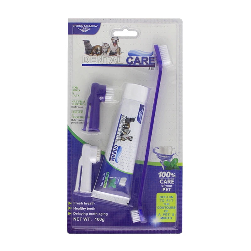 Dog Dental Care Kit – 4-Piece Tartar Control Set