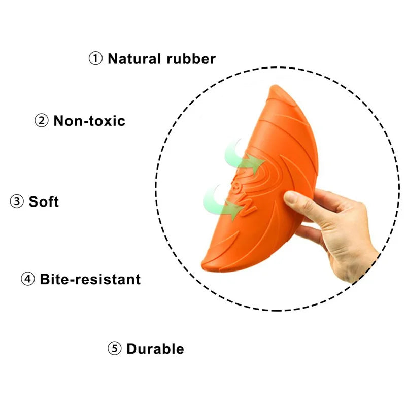 OUZEY Bite-Resistant Flying Disc – Interactive Dog Toy