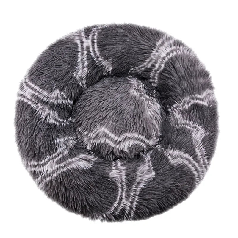 Round Plush Pet Bed – Super Soft Dog & Cat Bed 40–90cm
