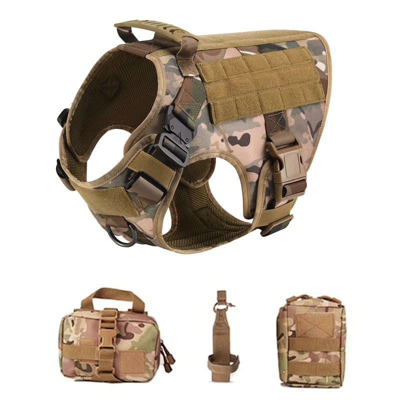 Tactical Military Dog Vest & Leash Set