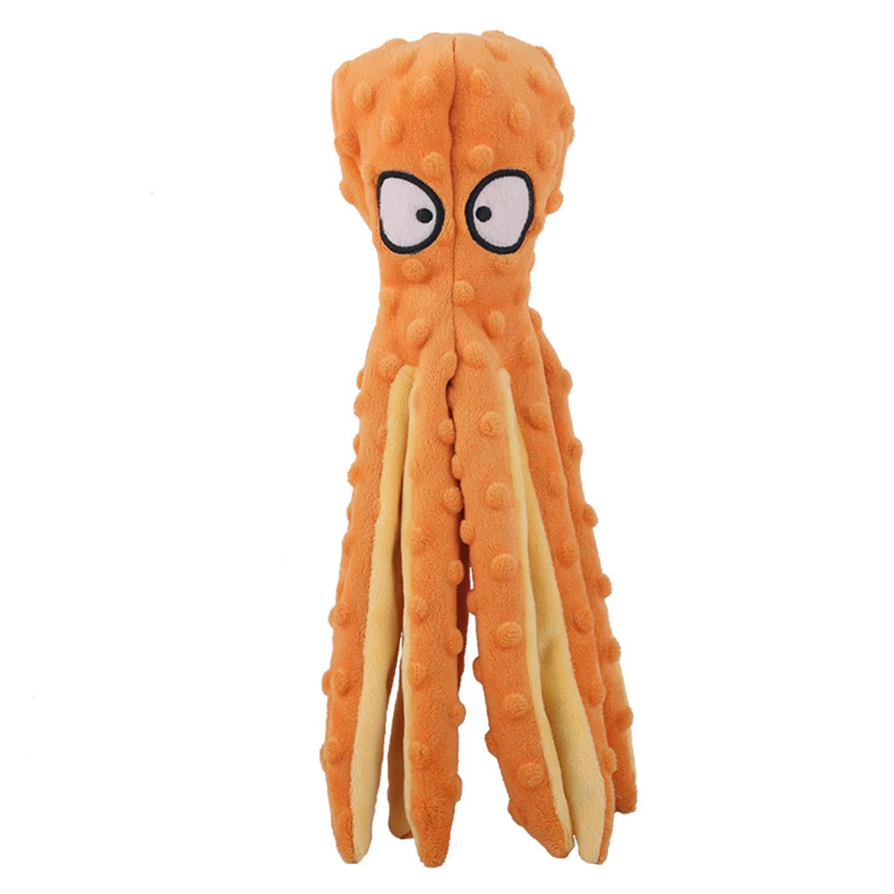 Cartoon Plush Pet Toy – Sound-Making Fish & Octopus for Cats & Dogs