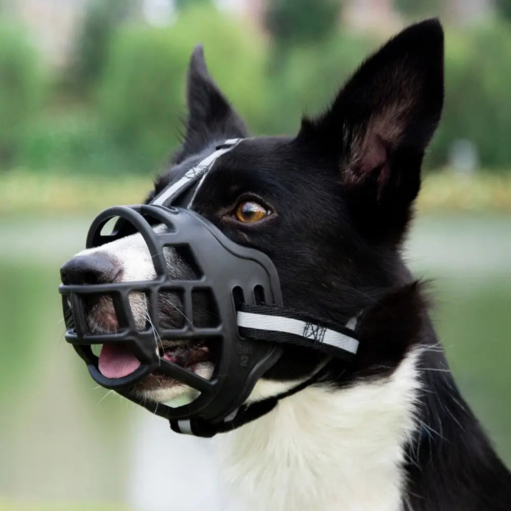 Adjustable Dog Muzzle – Anti-Biting with Reflective Strip