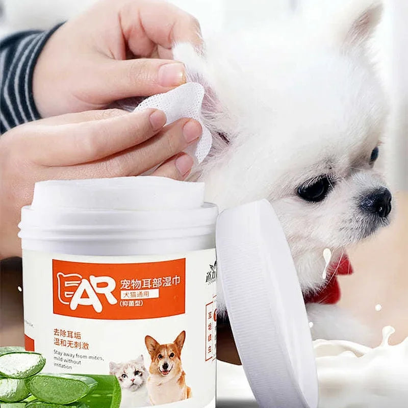 Pet Eye Cleaning Wipes – Tear Stain Remover for Dogs & Cats