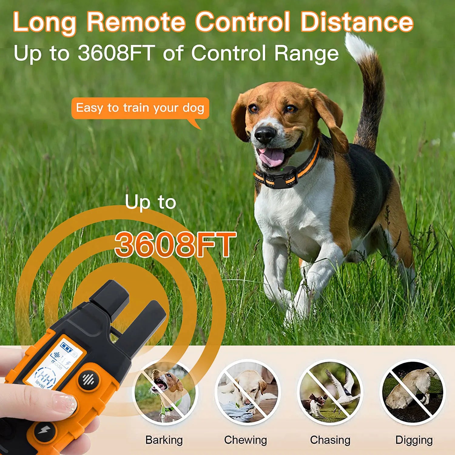 3300Ft Electric Dog Training Collar – Remote Control Waterproof