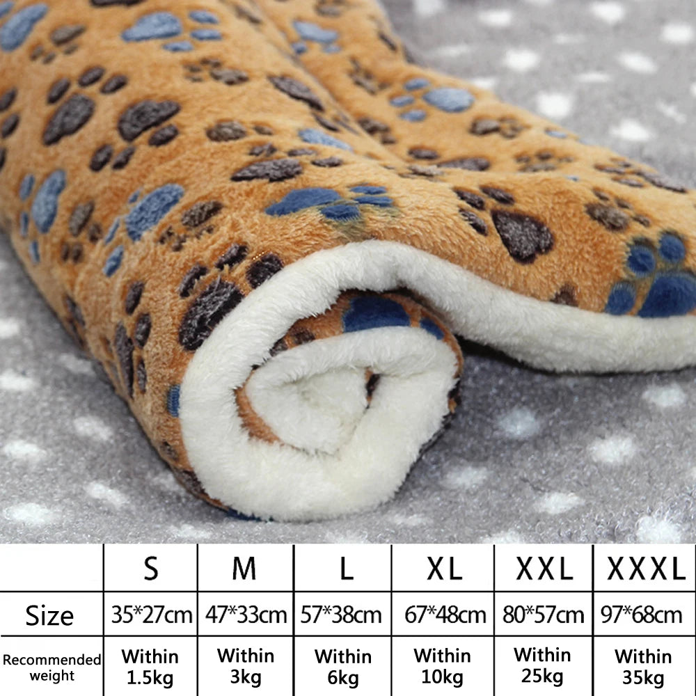 Flannel Pet Mat – Thick Sleeping Bed for Dogs & Cats