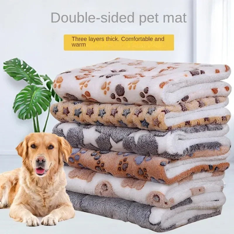 Double-Sided Plush Pet Mat – Warm Sleeping Bed for Cats & Small Dogs