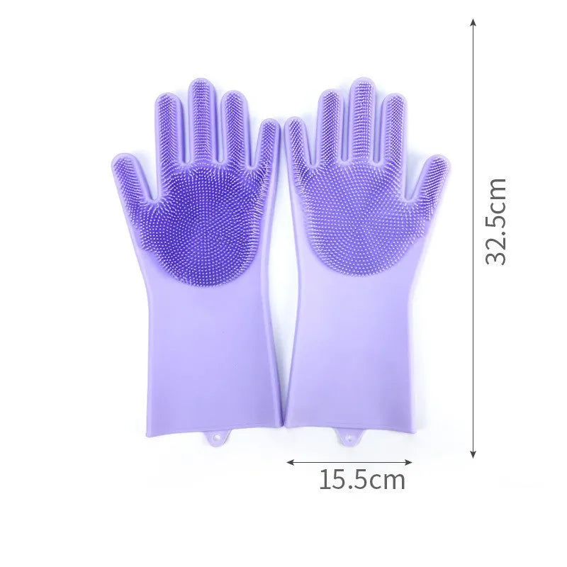 Pet Grooming Glove – Silicone Bath & Hair Removal for Dogs & Cats