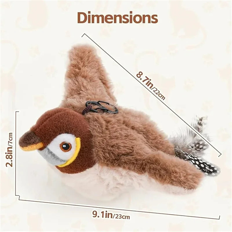 Interactive Cat Toy – Flapping Bird with Catnip, Rechargeable Plush
