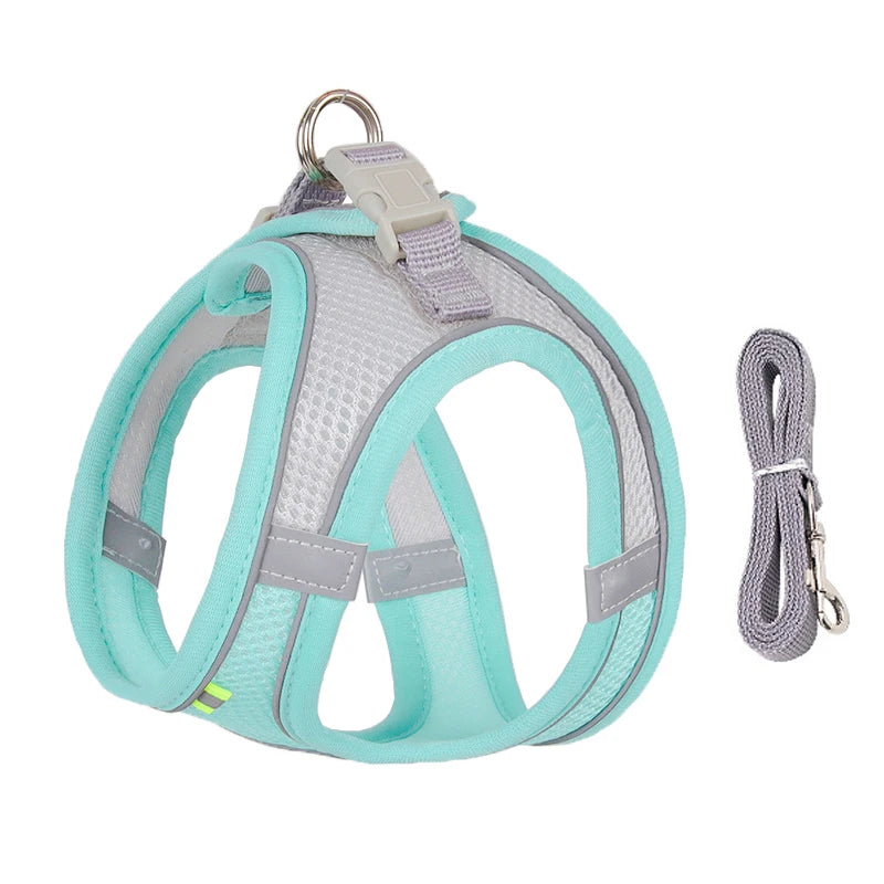 Dog Harness & Leash Set – Adjustable Vest for Small Dogs & Cats