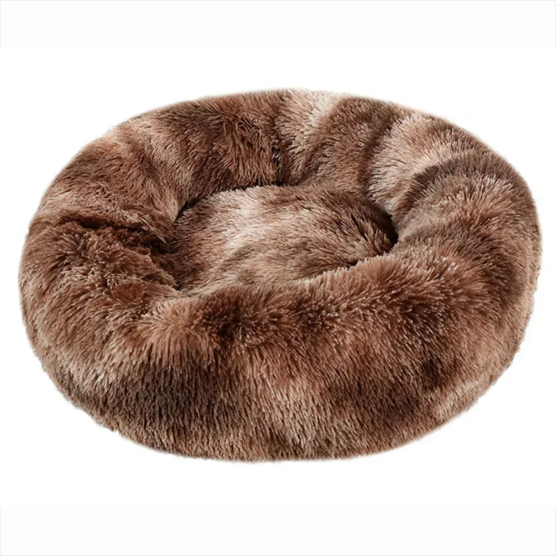 Round Plush Pet Bed – Super Soft Dog & Cat Bed 40–90cm