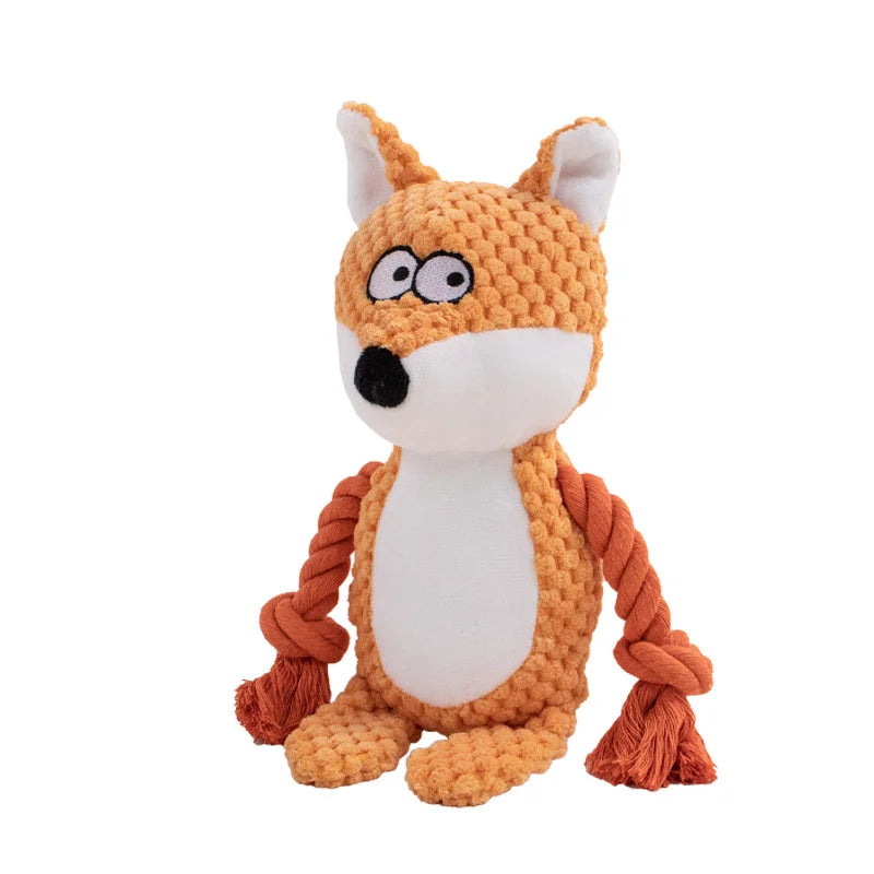 Indestructible Plush Dog Toy – Bite-Resistant Squeaker for Puppies