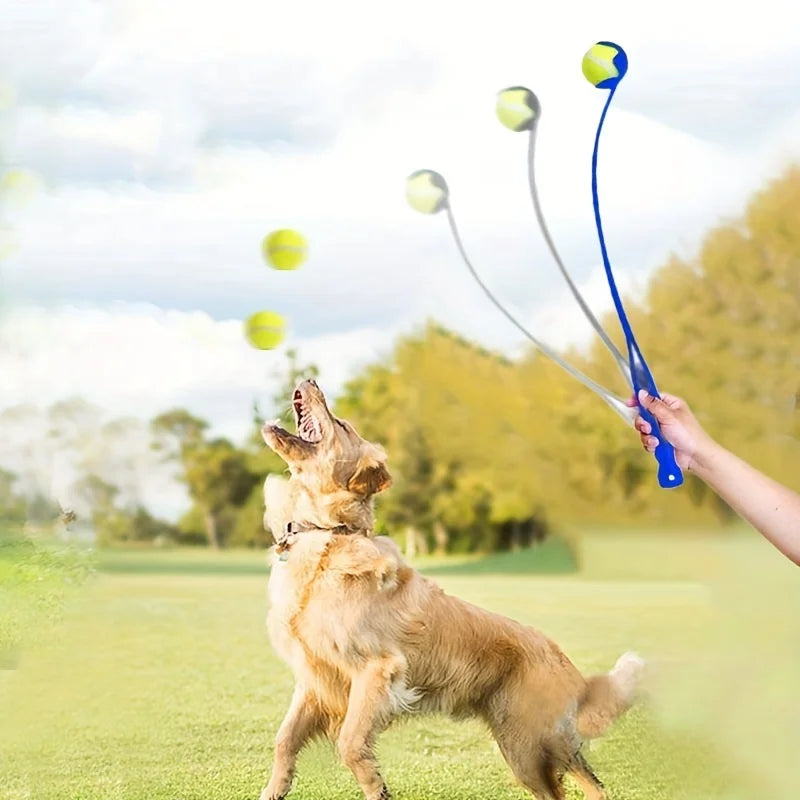 Pet Tennis Ball Launcher Stick – Interactive Dog Training Toy