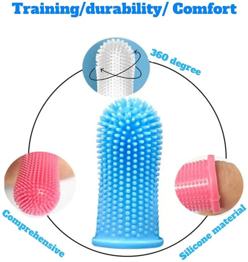 Pet Finger Toothbrush – Soft Silicone Teeth Cleaner for Dogs & Cats