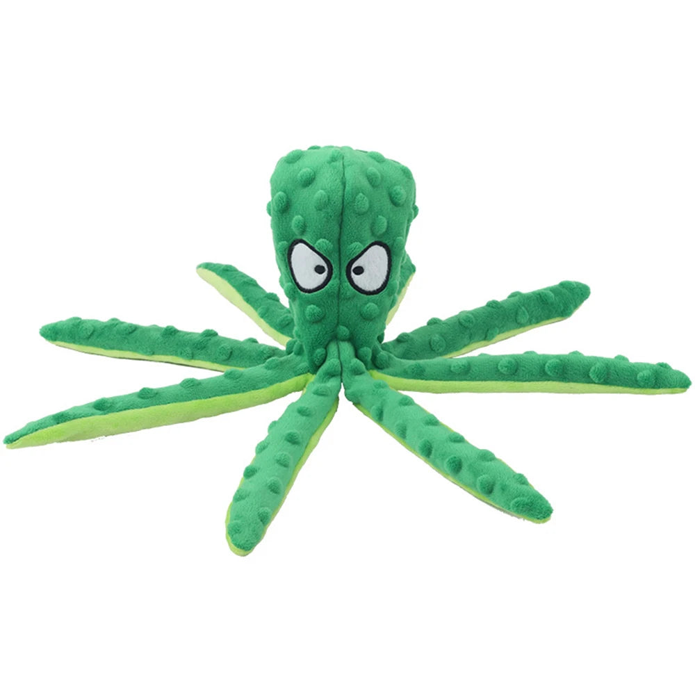Cartoon Plush Pet Toy – Sound-Making Fish & Octopus for Cats & Dogs