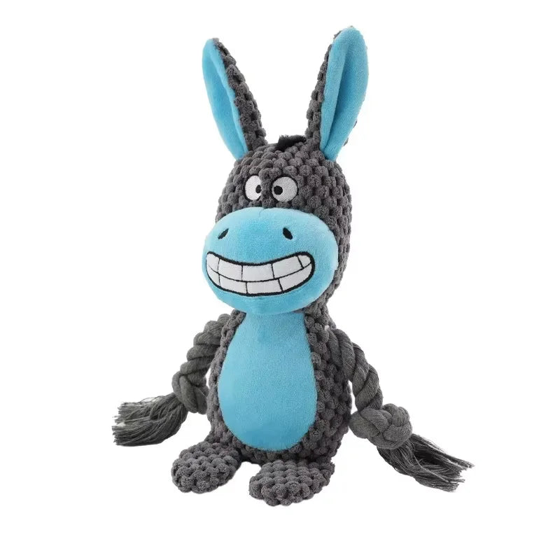 Indestructible Plush Dog Toy – Bite-Resistant Squeaker for Puppies