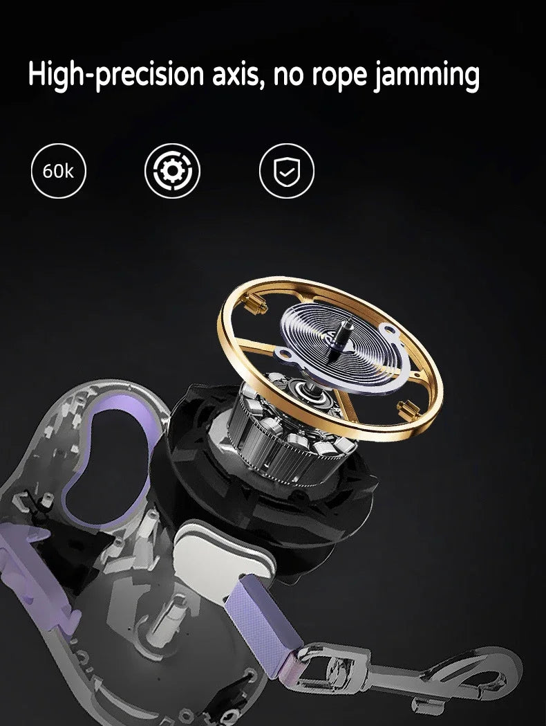 LED Retractable Dog Leash with Light – 3m/5m for Small to Large Pets